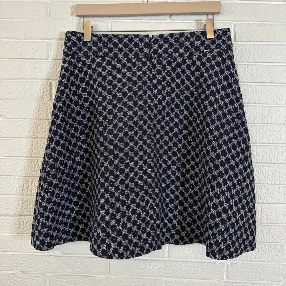 Y2K Ann Taylor Textured Woven Knee Length A Line Skirt Back Zipper 10